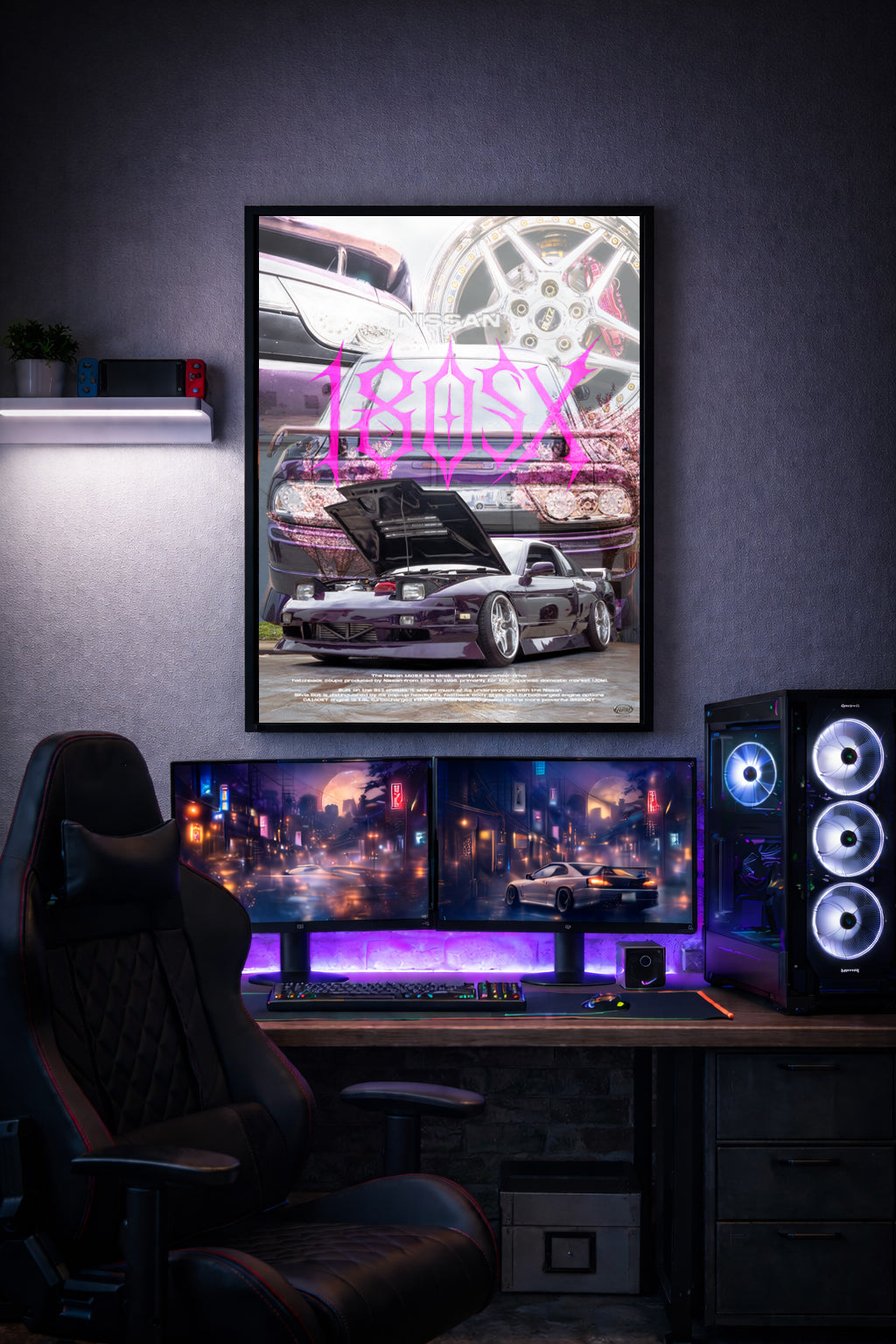 Nissan 180SX Automotive Poster – 18×24