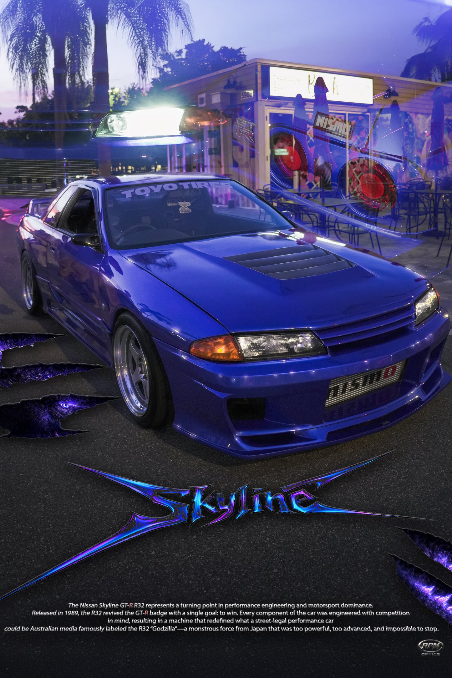 Nissan Skyline GT-R R32 Automotive Poster (18x24)